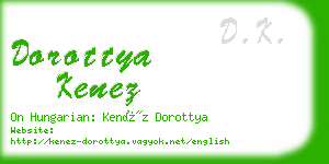 dorottya kenez business card